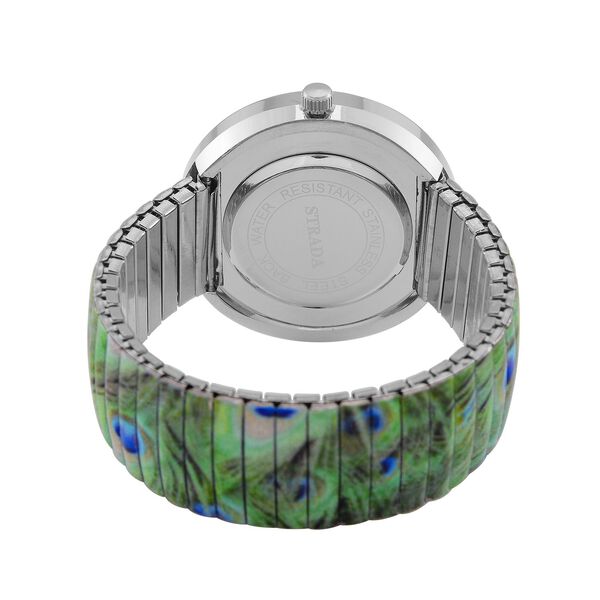 STRADA - Japanisches Uhrwerk, Flexible Uhr, Pfau image number 6