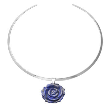 Lapislazuli Halskette 38 cm Edelstahl ca. 95,00 ct