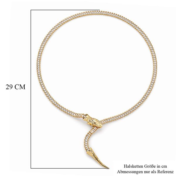 Kristall Halskette, Verstellbar ca. 50 cm - 66 cm, gelb vergoldet image number 5