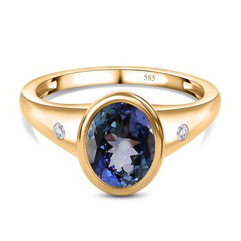 AAA Pfau Tansanit und Diamant Ring - 2,60 ct.