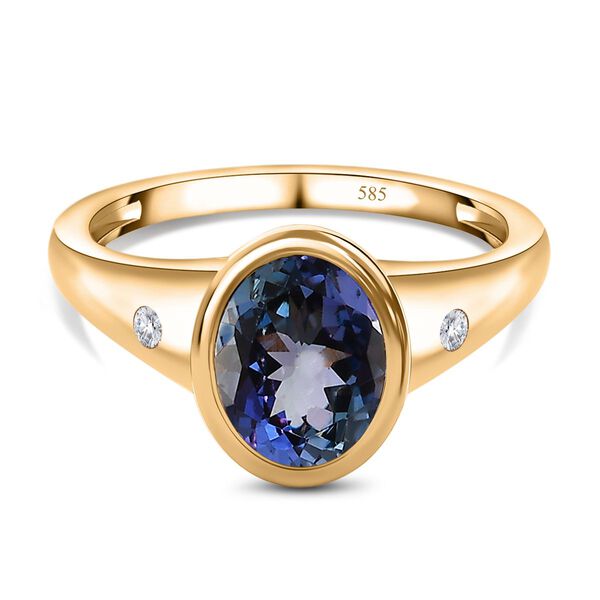 AAA Pfau Tansanit und Diamant Ring - 2,60 ct.