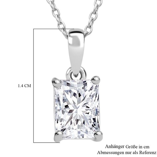 LUXURIANT SGL zertifizierter SI-GH Labor Diamant Anhänger mit 50cm Kette, 925 Silber rhodiniert - 1 ct. image number 5