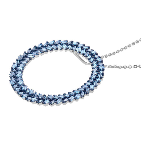 LUXURIANT SGL zertifizierter VS-EF Labor blauer Diamant Anh&auml;nger mit 50cm Kette - 1 ct. image number 4