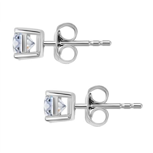Lab Grown Diamant VS Ohrringe 925 Silber rhodiniert ca. 2,00 ct. image number 4