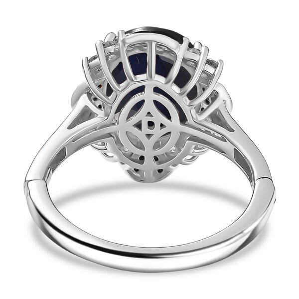 Masoala Saphir, blauer Diamant und Zirkon Ring und Anhänger mit 50cm Kette image number 14