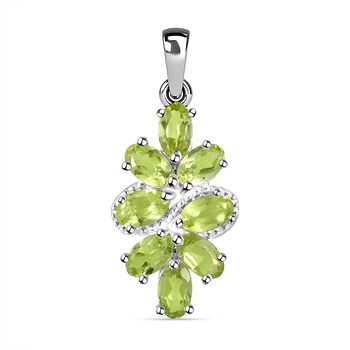 Peridot Anh&auml;nger 925 Silber ca. 1,98 ct
