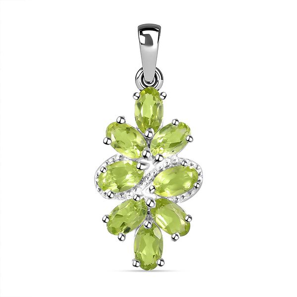Peridot Anh&auml;nger 925 Silber ca. 1,98 ct