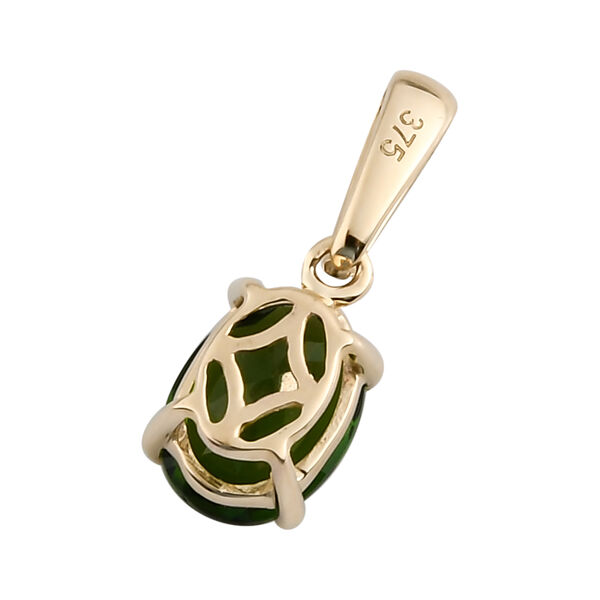 Nat&uuml;rlicher Chromdiopsid-Anh&auml;nger, 375 Gelbgold, ca. 1.31 ct image number 5