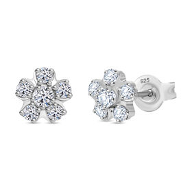 LUXURIANT DIAMOND- SI Labor Diamant Ohrringe, 925 Silber platiniert - 0,50 ct.