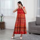 100% Baumwolle ärmelloses Kleid, Mandala Muster, Einheitsgröße, Rot image number 0