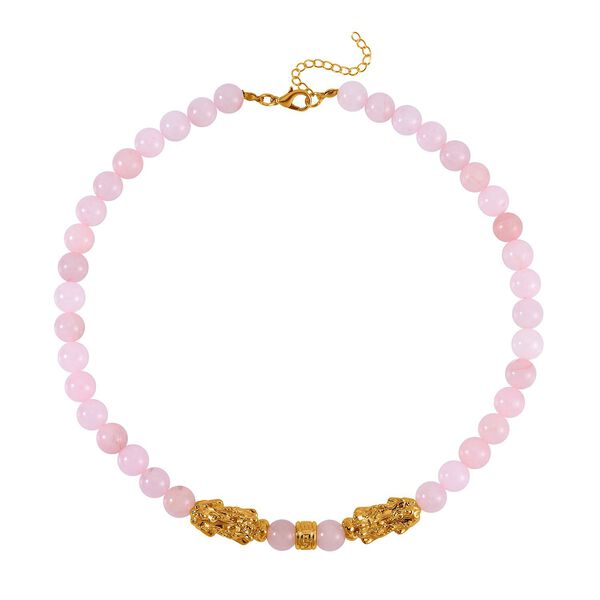 Rosenquarz-Halskette, 45 cm - 250 ct.