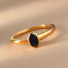 Ammolit Solitär Ring 925 Silber vergoldet  ca. 0,53 ct image number 1
