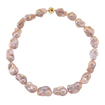 D'Joy AAAA mehrfarbige Barockperle Halskette, 50cm