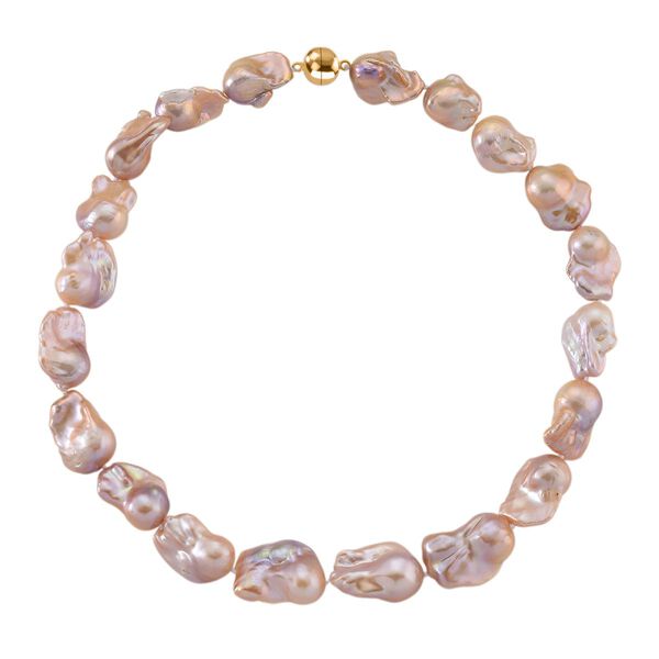 D'Joy AAAA mehrfarbige Barockperle Halskette, 50cm image number 4