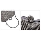 Herzförmige Clutch mit Kristallen, 15x16cm, schwarz image number 4