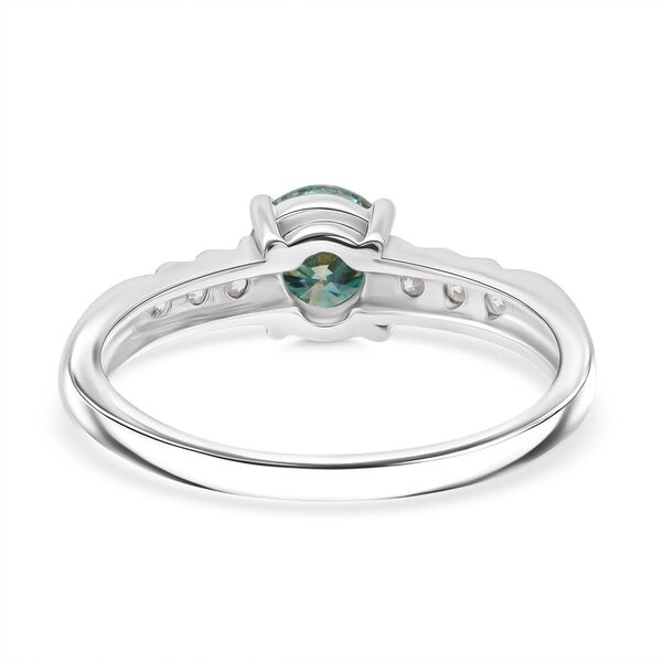 Paraiba Moissanit Ring 925 Silber rhodiniert (Größe 17.00) ca. 1,34 ct image number 5