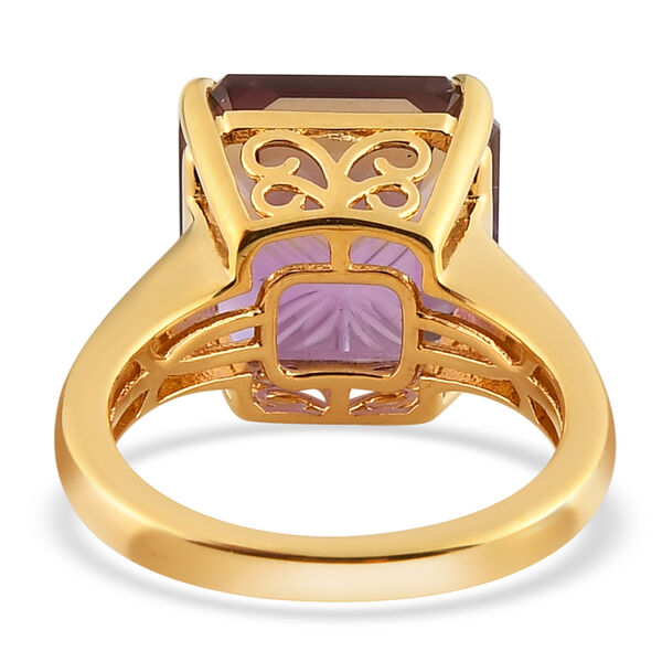 Exklusives Angebot - Premium Ametrin und wei&szlig;er Zirkon-Ring, 925 Silber vergoldet  ca. 8,77 ct image number 6