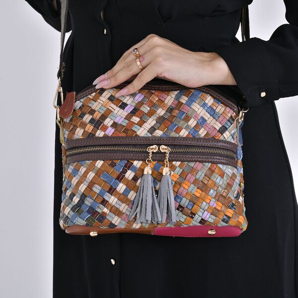 Chaos by Elsie Echtleder Crossbody Tasche, dunkel image number 3
