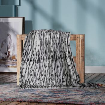 Deluxe Wolkenweiche Kunstfell-Decke mit Sherpa Futter Wolkenweich, 150x200cm, Wei&szlig;