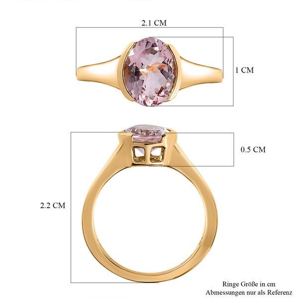 AAA Rosa Morganit Ring in 585 Gold - 1,60 ct. image number 5