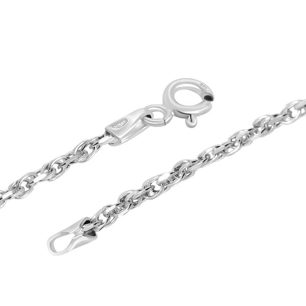 Seilkette 45 cm in 925 Silber versilbert image number 3