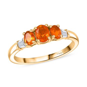 D'Joy AAA Blaze Feueropal und Zirkon Ring - 0,70 ct.