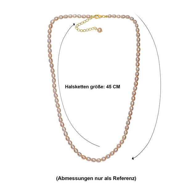 AA lavendel S&uuml;&szlig;wasser Perle 45+5cm Halskette image number 5