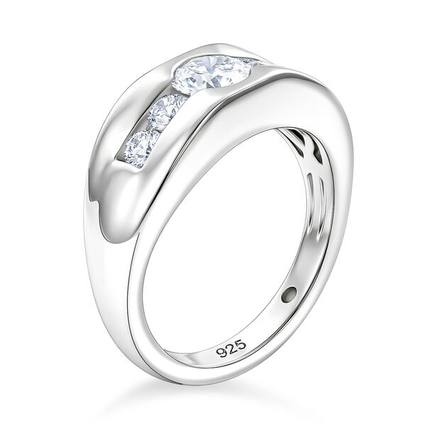 LUSTRO STELLA Hergestellt mit ZIRKONIA Ring 925 Silber Platin-&Uuml;berzug (Gr&ouml;&szlig;e 16.00) ca. 1,81 ct image number 5