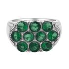 Grüner Zirkonia Ring, 316L Edelstahl (Größe 16.00) ca. 2.00 ct