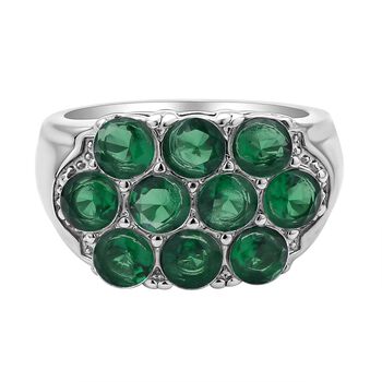 Gr&uuml;ner Zirkonia Ring, 316L Edelstahl (Gr&ouml;&szlig;e 16.00) ca. 2.00 ct