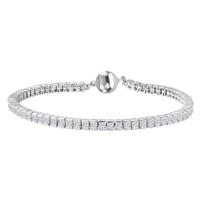 LUXURIANT DIAMANT - Lab Grown Diamant VS-EF SGL zertifiziert Armband ca. 20 cm 925 Silber rhodiniert ca. 5,00 ct.