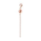 Magnetschließe mit Extender, 5 cm, 925 Silber rosévergoldet