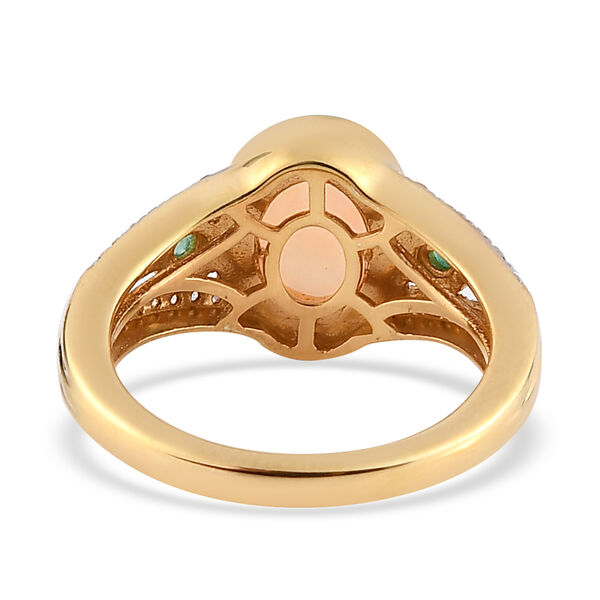 &Auml;thiopischer Opal, Smaragd und Zirkon-Ring - 1,64 ct. image number 6