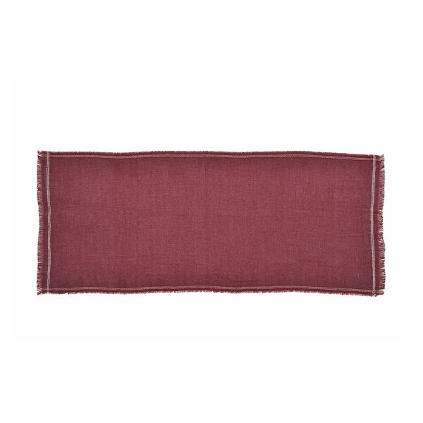 Gewebter Schal mit Fransen, Burgunderrot image number 2