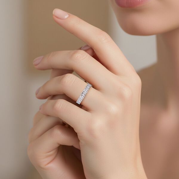 Lustro Stella Weißer Zirkonia Ring 925 Silber rhodiniert (Größe 19.00) image number 2