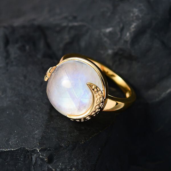 Regenbogen Mondstein Ring - 11,55 ct. image number 2