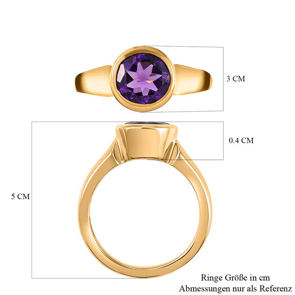 Nat&uuml;rlicher, marokkanischer Amethyst-Ring, 925 Silber vergoldet  ca. 1,86 ct image number 7