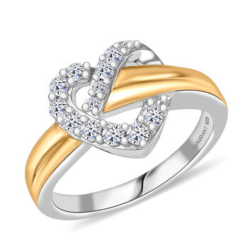 LUXURIANT SI-GH Labor Diamant zweifarbiger Ring - 0,35 ct.