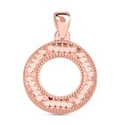 Kreisdesign-Anhänger mit strukturierter Punktoptik, 925 Silber rosévergoldet