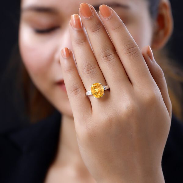 Citrin Ring 925 Silber (Gr&ouml;&szlig;e 16.00) ca. 4,27 ct image number 3