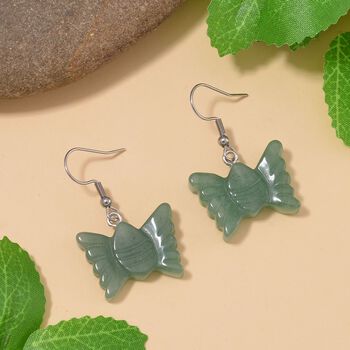 Gr&uuml;ne Aventurin-Ohrringe - 50 ct.