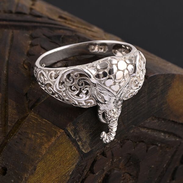 Royal Bali - 925 Silber Elefanten Ring (Gr&ouml;&szlig;e 17.00) ca. 5,27g image number 1