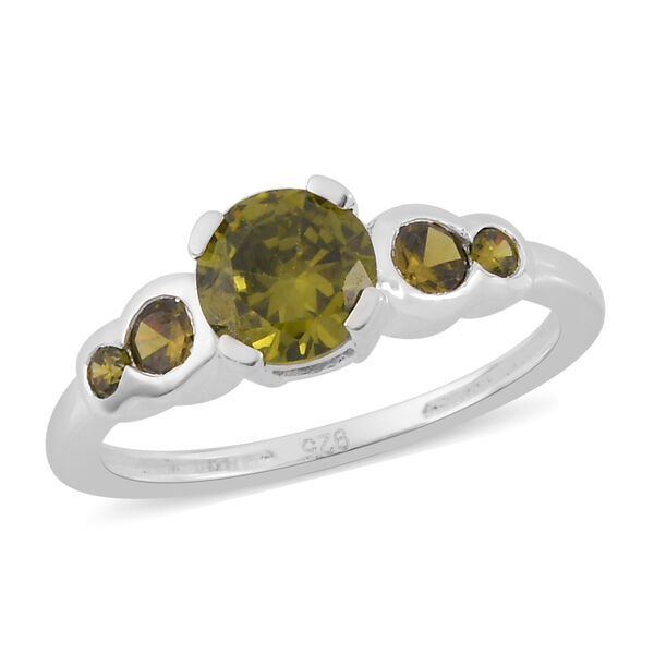 LUSTRO STELLA Peridot Zirkonia Ring 925 Silber image number 4