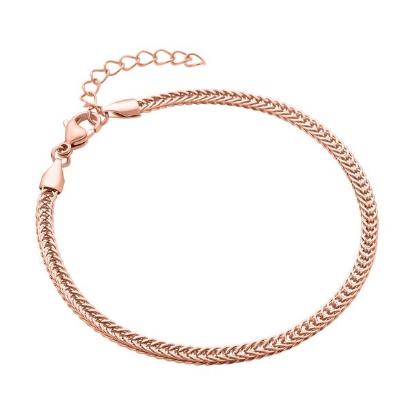 Fuchsschwanz Armband, ca. 19 cm, Edelstahl, ca. 4,30g, roséfarben image number 3