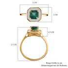 AAA Kagem sambischer Smaragd und Diamant-Ring in 585 Gold image number 6