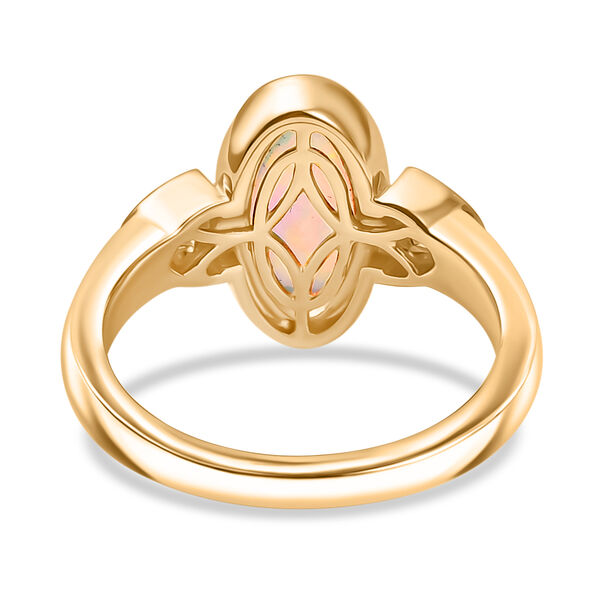 AA Natürlicher, äthiopischer Welo Opal und Moissanit Ring - 1,80 ct. image number 5
