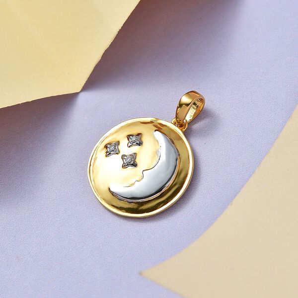 Cosmic Magic runder Anh&auml;nger, Gelbgold Vermeil Silver image number 2