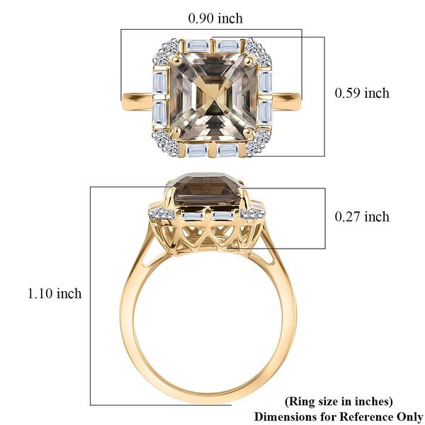 LUXURIANT DIAMOND - AAA Turkizit, Lab Grown Diamant Ring 417 Gold (Gr&ouml;&szlig;e 17.00) ca. 5,37 ct image number 4