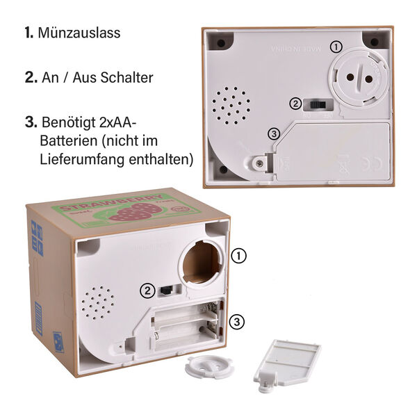 Münzstehlende Katzen-Spardose, Braun image number 11