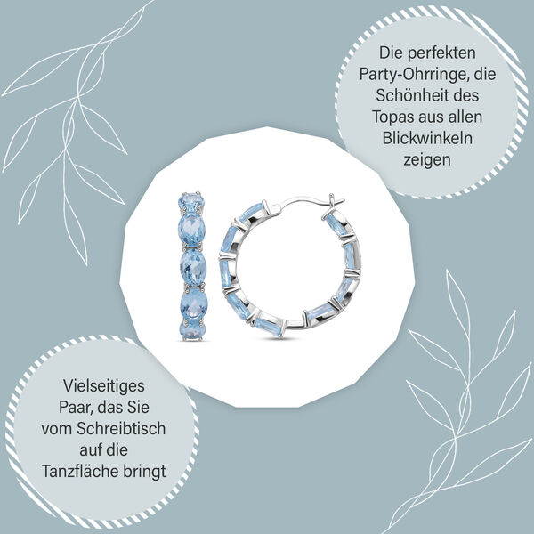 Infinity blaue Topas-Inside-Out-Creolen image number 8